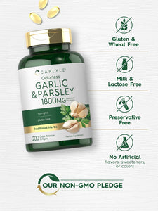 Odorless Garlic & Parsley 1800mg | 200 Softgels