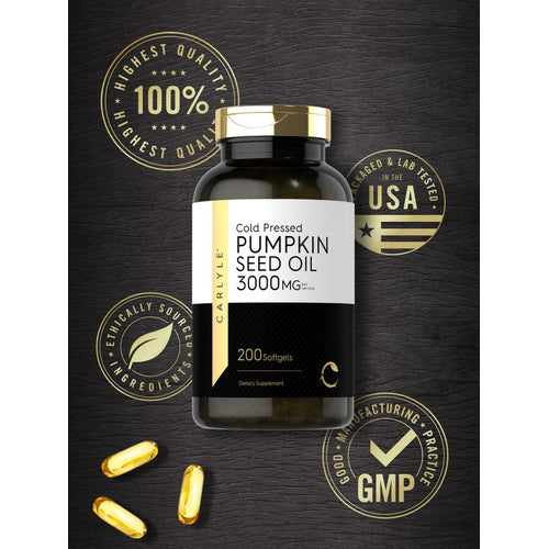 View 5 Pumpkin Seed Oil Cold Pressed 3000mg per serving | 200 Softgels