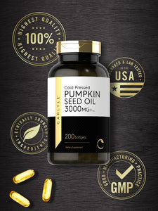 Pumpkin Seed Oil Cold Pressed 3000mg | 200 Softgels