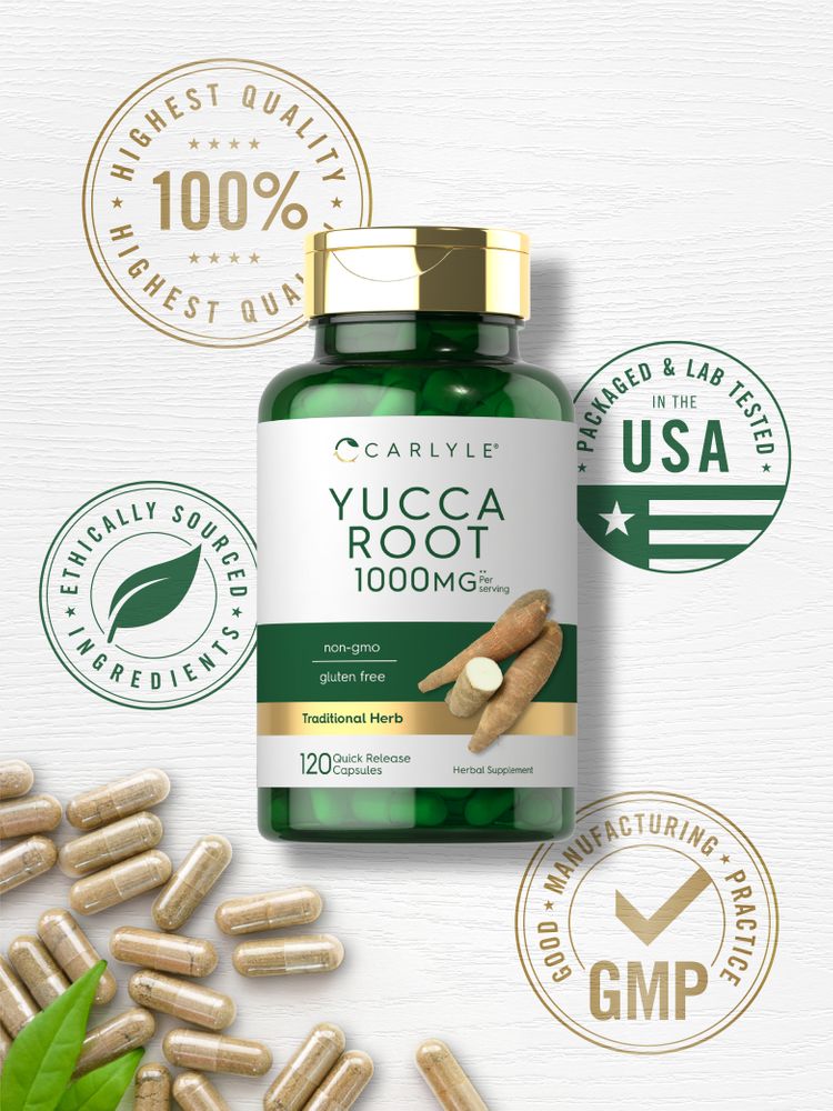 Radice di Yucca 1000mg per porzione | 120 Capsule