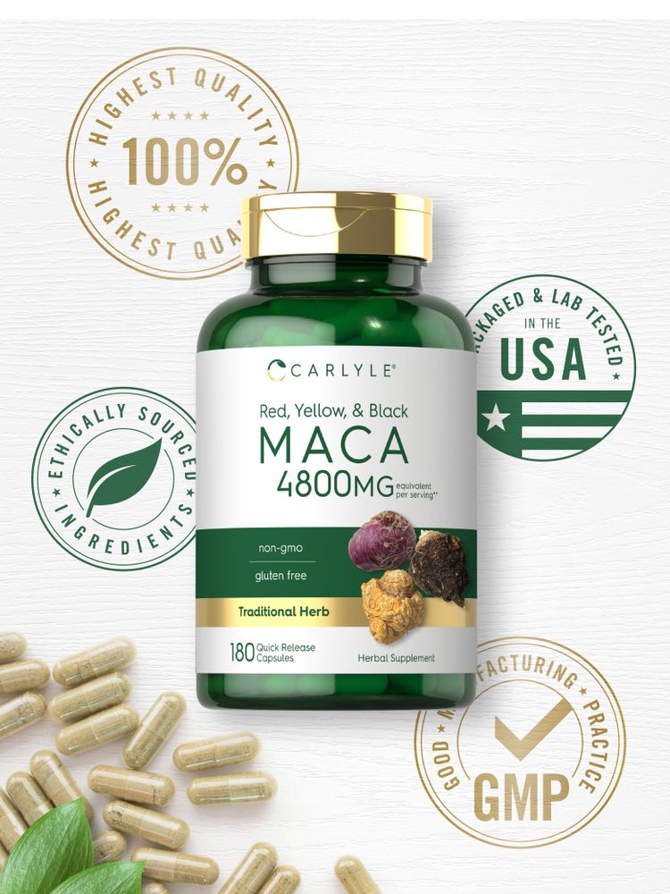 Raiz de Maca 4800mg por porção | 180 Cápsulas