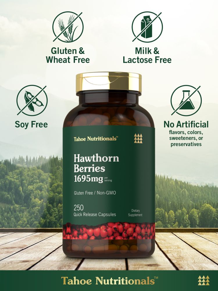 Hawthorn Berry | 1695mg | 250 Capsules