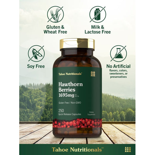 View 5 Hawthorn Berry 1695mg per serving | 250 Capsules