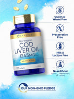 Load image into Gallery viewer, Norwegian Cod Liver Oil with EPA &amp; DHA 1245mg | 150 Softgels
