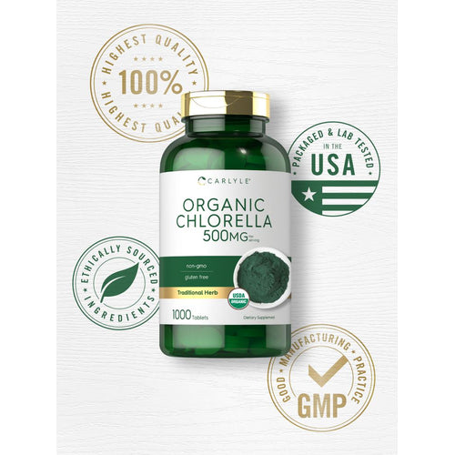 View 5 Chlorella 500mg por porción | 1000 Tabletas
