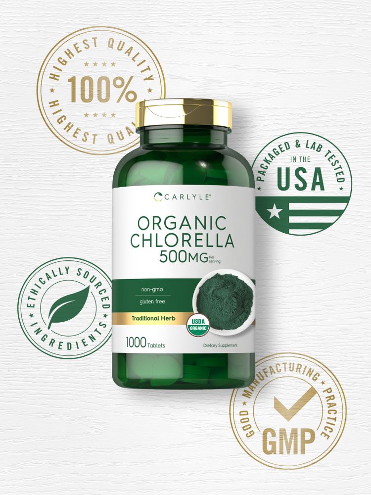 Chlorella 500mg per serving | 1000 Tablets