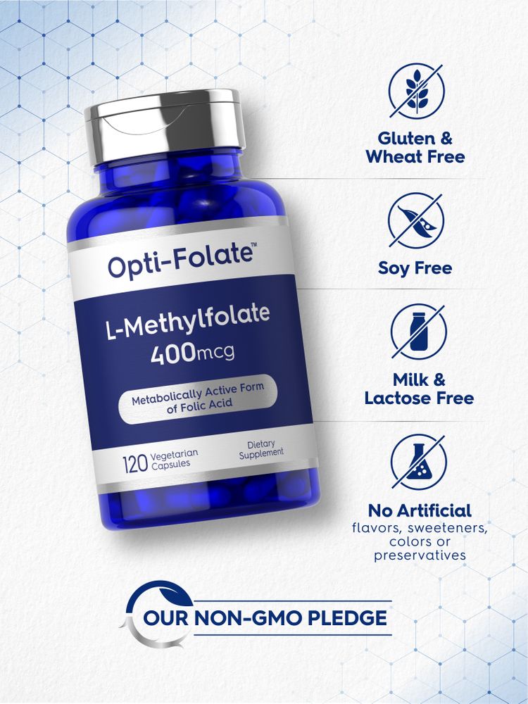 L-Metilfolato 400mcg | 120 Capsule