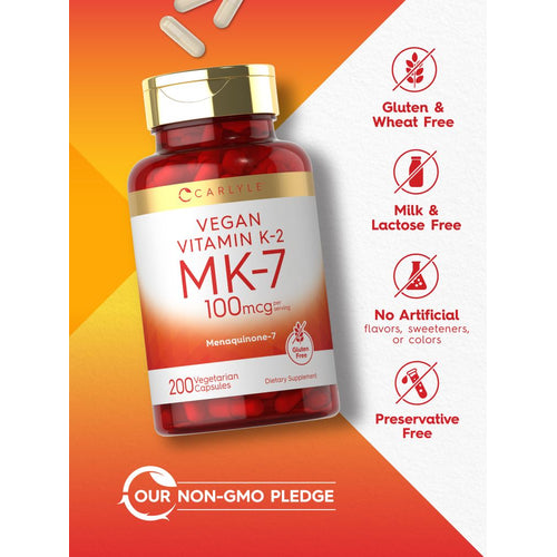 View 5 Vitamine K-2 MK7 100mcg par portion | 200 Capsules