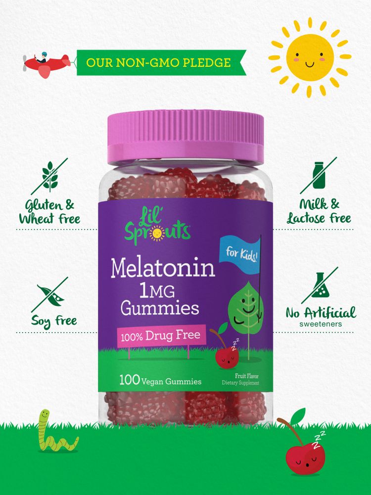 Gummies de Mélatonine pour Enfants 1mg | 100 Gummies