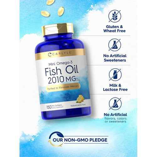 View 5 Mini Fish Oil Softgels 2010 mg | 150 Omega-3 Pills