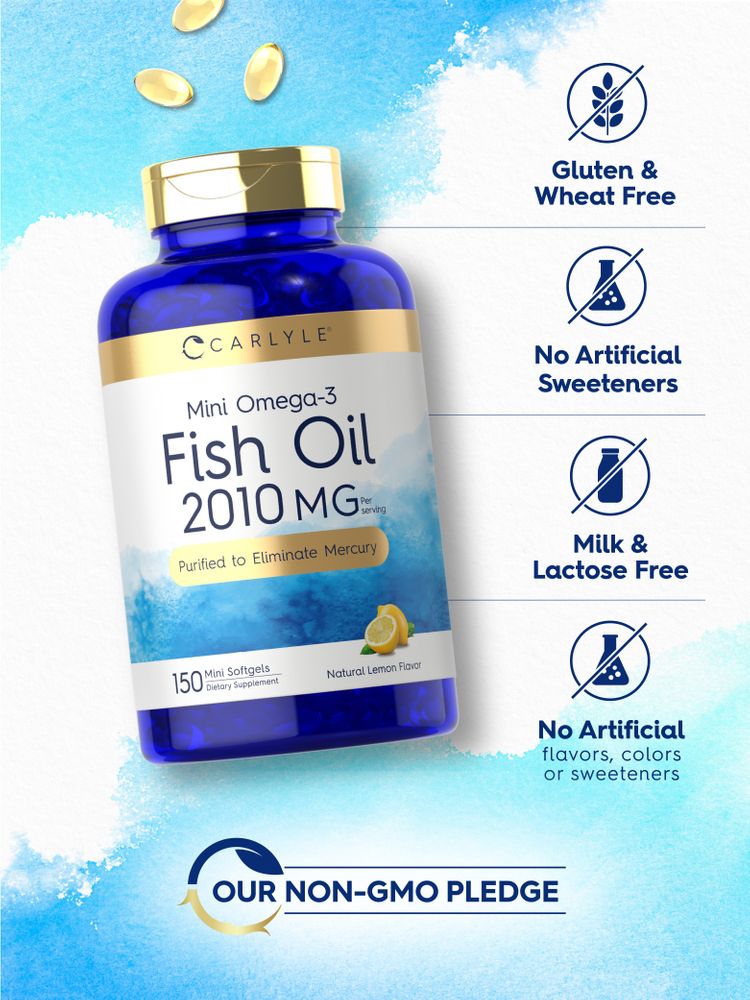 Mini Cápsulas de Aceite de Pescado 2010 mg | 150 Cápsulas de Omega-3