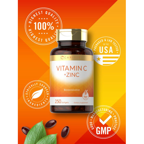 View 5 Vitamina C con Zinc | 250 Cápsulas Blandas