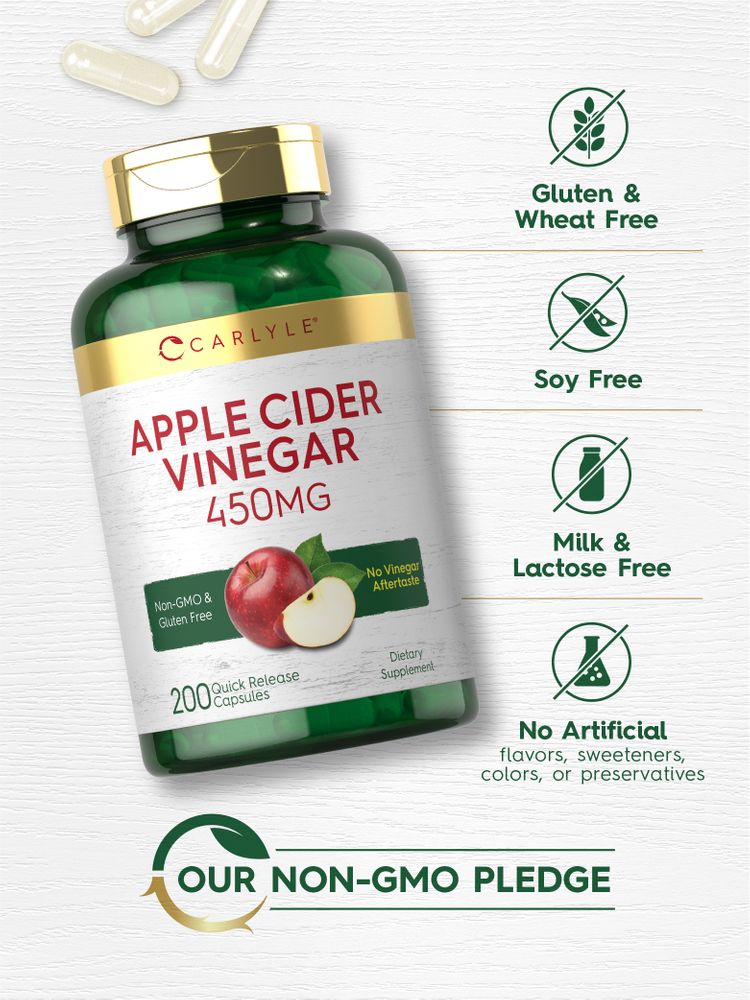 Vinagre de Sidra de Manzana 450mg | 200 Cápsulas