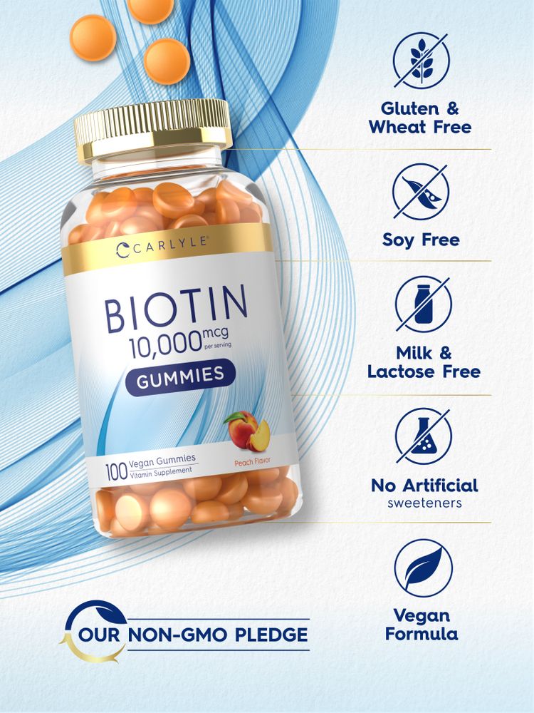 Biotina 10000mcg por porción | 100 Gomitas