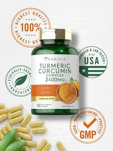 Turmeric Curcumin 2400mg | 180 Capsules