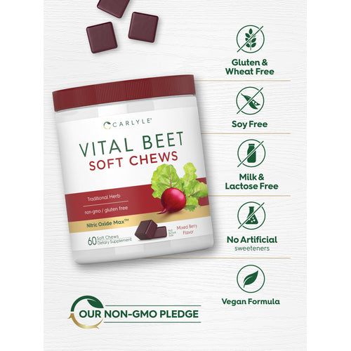 View 5 Beet Root Soft Chews | 60 Count