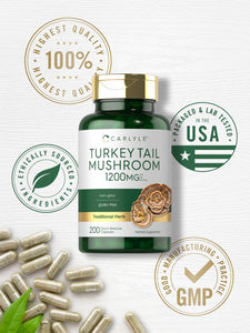 Turkey Tail Mushroom 1200mg | 200 Capsules