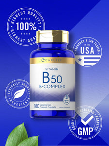 Vitamin B-50 Complex | 180 Caplets