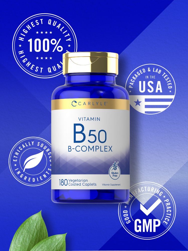 Complexe de Vitamine B-50 | 180 Comprimés