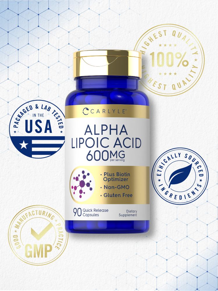 Acide Alpha Lipoïque 600mg par portion | 90 Capsules