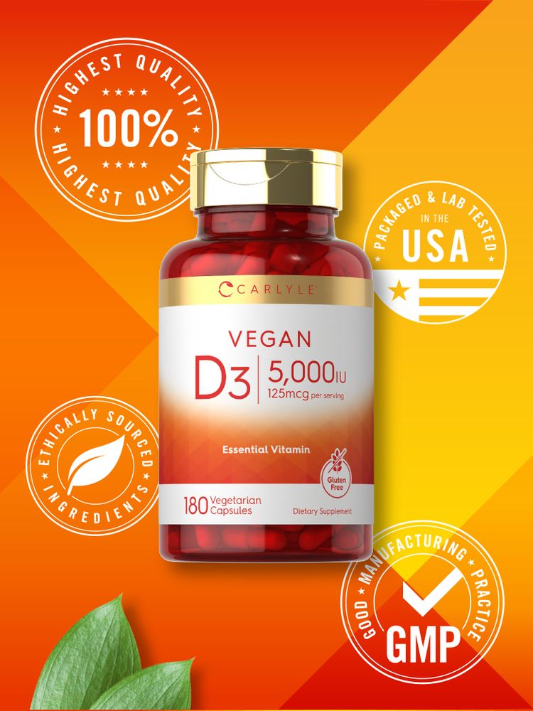 Vitamin D-3 5000IU | 180 Tablets