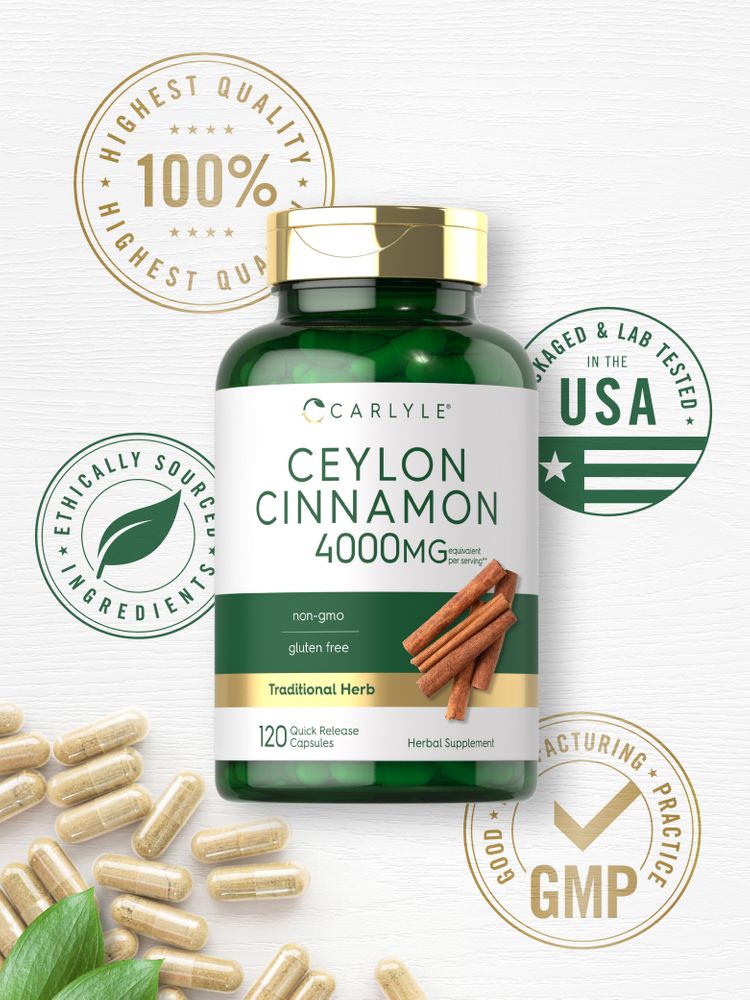 Ceylon Cinnamon 4000mg per serving | 120 Capsules