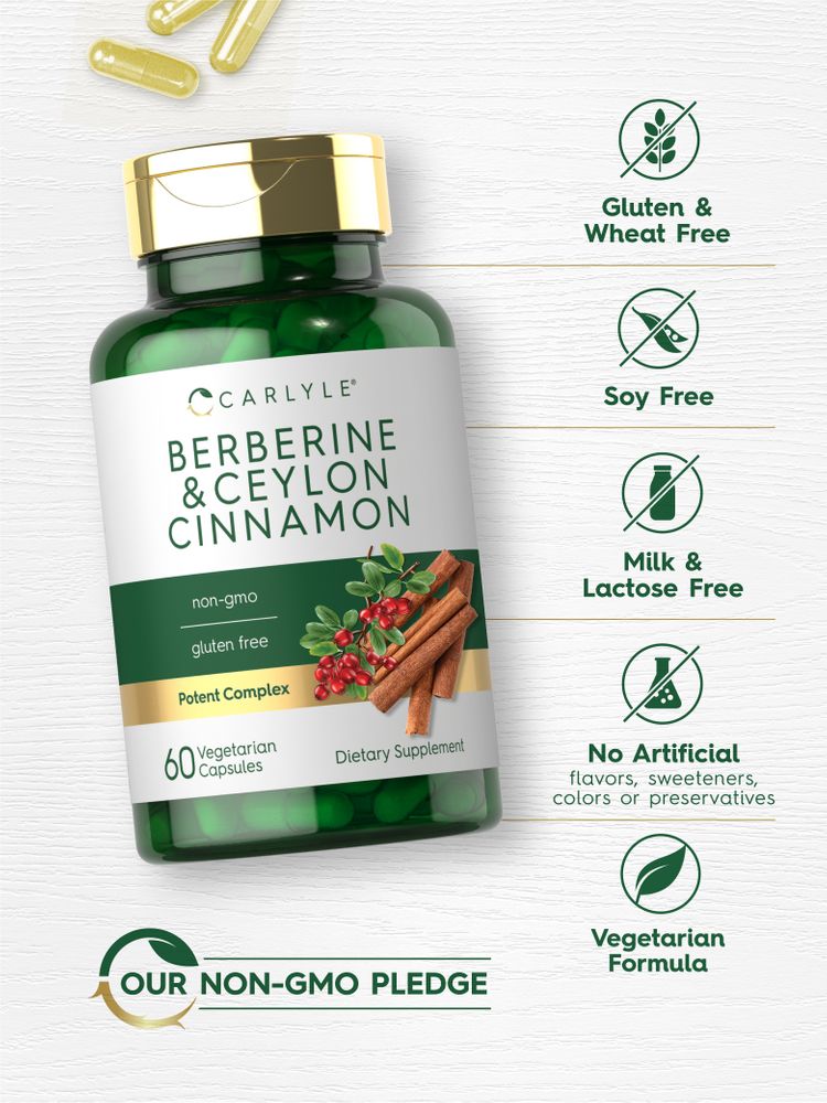 Berbérine avec Cannelle de Ceylan 2000mg | 60 gélules