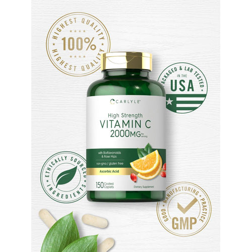 View 5 Vitamina C 2000mg per porzione con Cinorrodi & Bioflavonoidi | 150 Compresse
