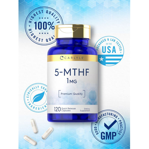 View 6 5-MTHF 1mg | 120 Capsules