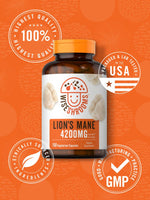 Load image into Gallery viewer, Lions Mane 4200mg | 150 Capsules
