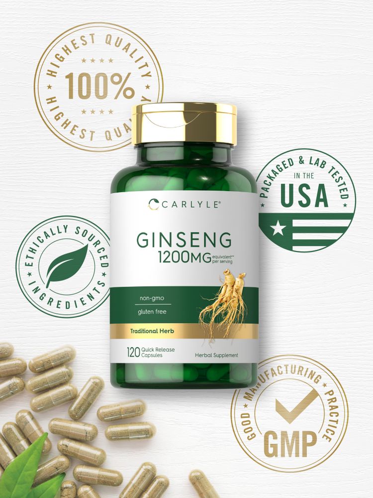 Ginseng 1200mg por porção | 120 Cápsulas