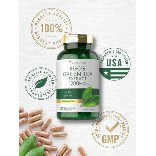 View 6 Estratto di Tè Verde EGCG 1200mg per porzione | 200 Capsule
