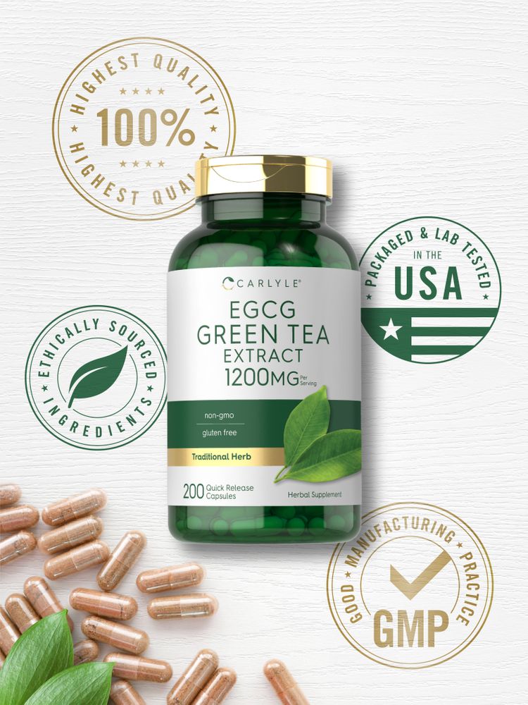 EGCG Green Tea Extract 1200mg per serving | 200 Capsules