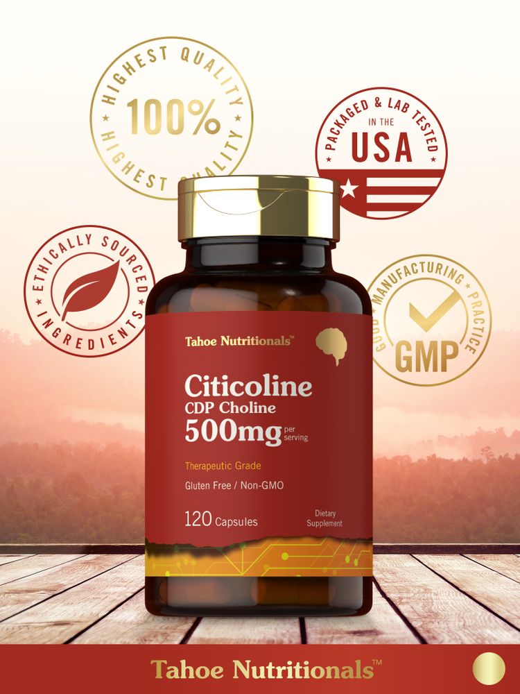 Citicolina 500mg por porção | 120 Cápsulas