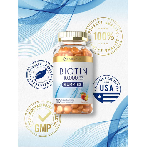 View 6 Biotin 10000mcg per serving | 100 Gummies