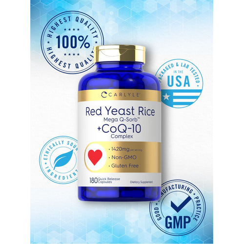 View 6 CoQ10 with Red Yeast Rice 1420mg per serving | 180 Capsules