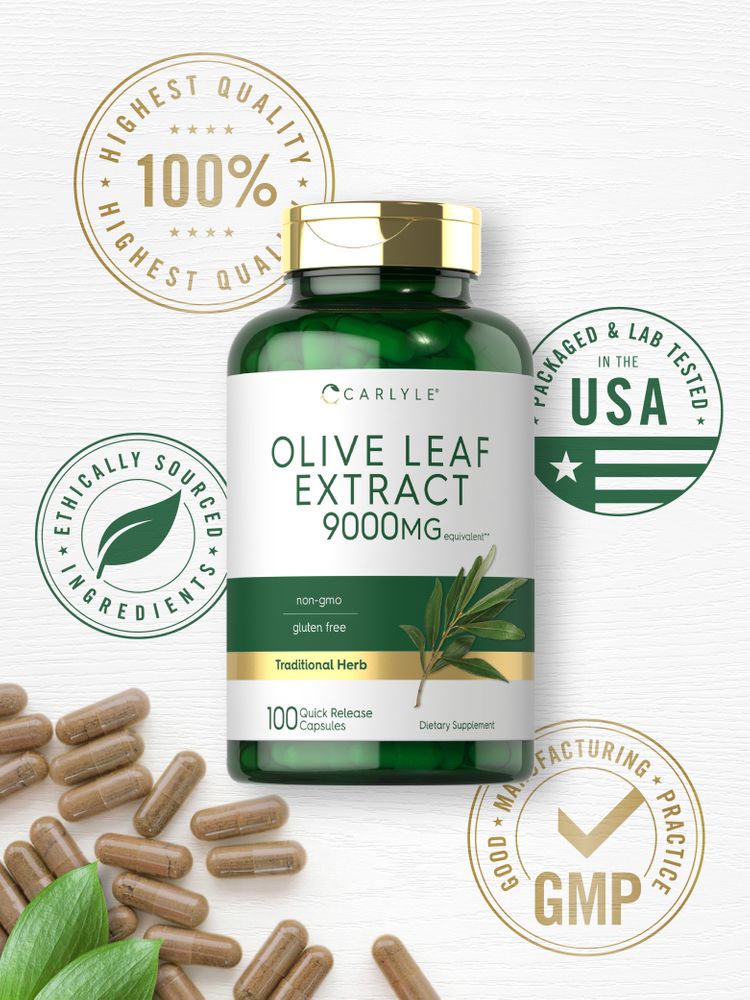 Extrait de Feuille d'Olivier 9000mg | 100 Capsules