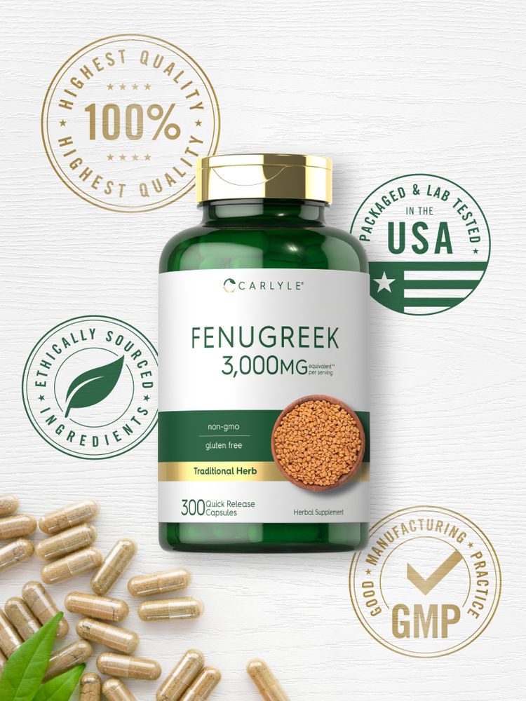 Fenugreek 3000mg per serving | 300 Capsules