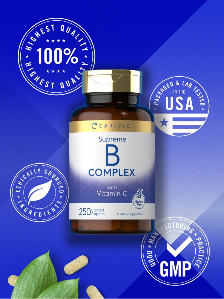 Vitamin B Complex plus Vitamin C | 250 Caplets