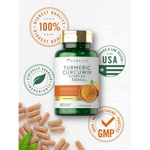 View 6 Turmeric 550mg per serving | 60 Capsules