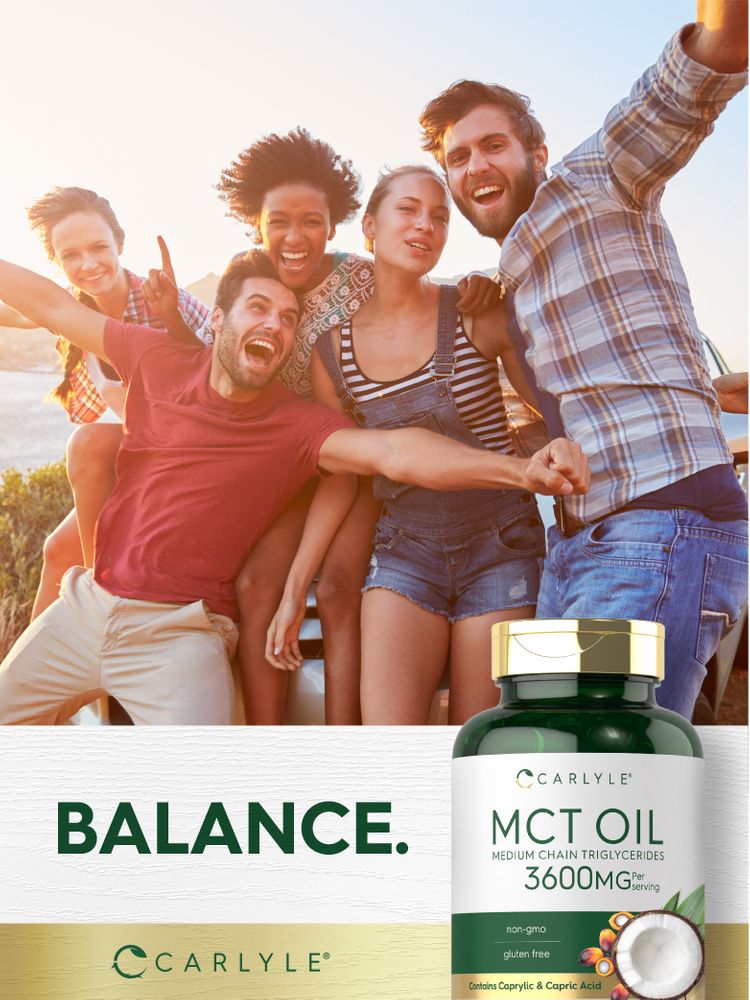 Aceite de MCT 3600mg por porción | 70 cápsulas blandas