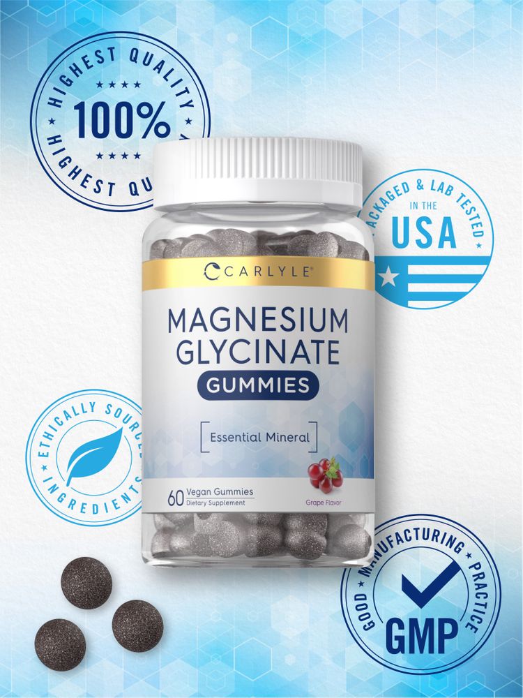 Glycinate de Magnésium | 60 Gummies