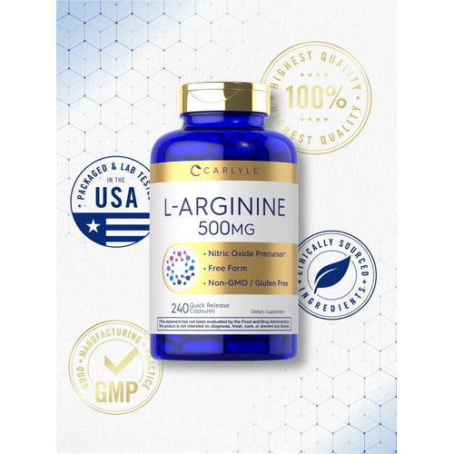 View 6 L-Arginine 500mg | 240 Capsules