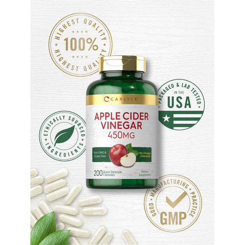 View 6 Apple Cider Vinegar 450mg | 200 Capsules