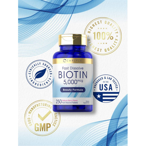 View 6 Biotina 5000 mcg | 250 Compresse a Scioglimento Rapido
