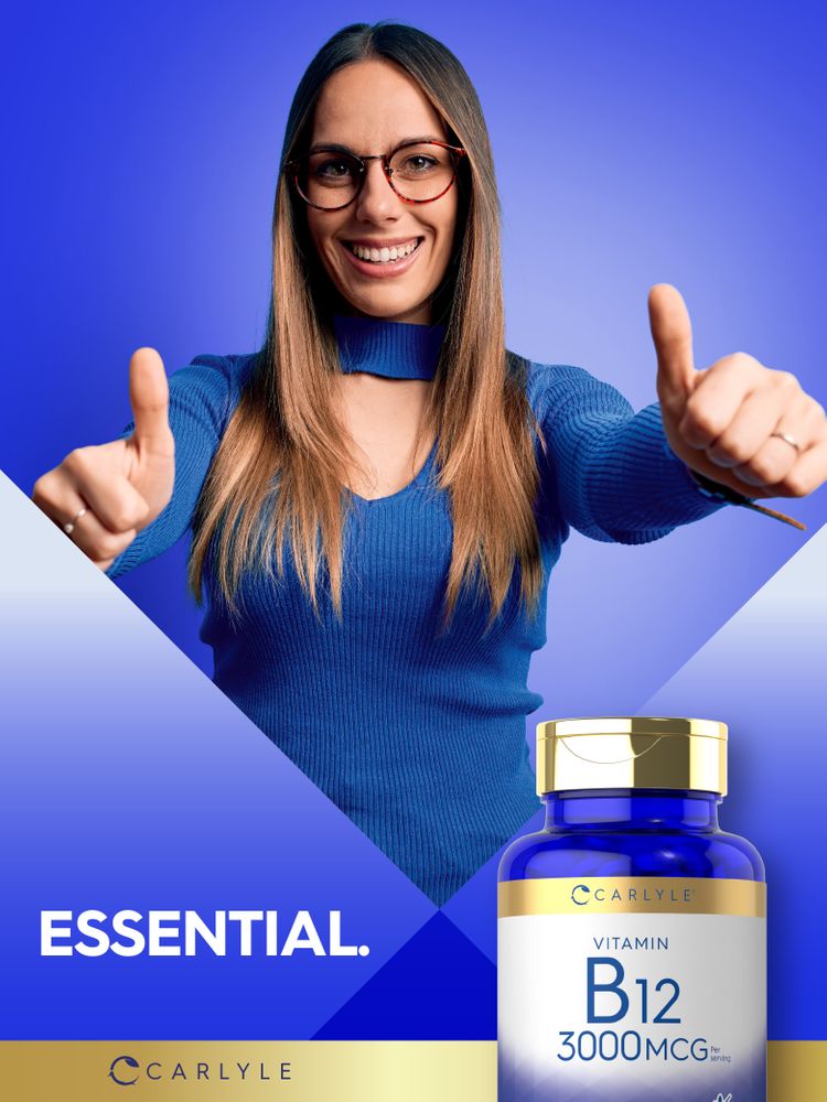 Vitamina B-12 3000mcg por porção | 180 Comprimidos