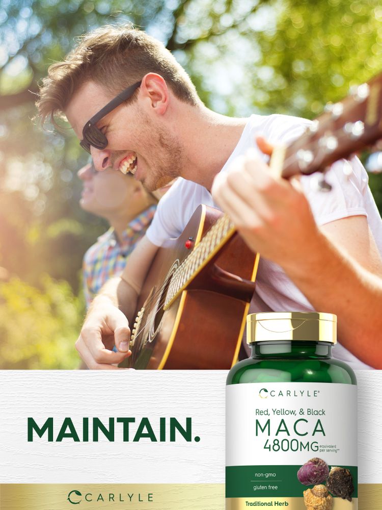 Raiz de Maca 4800mg por porção | 180 Cápsulas