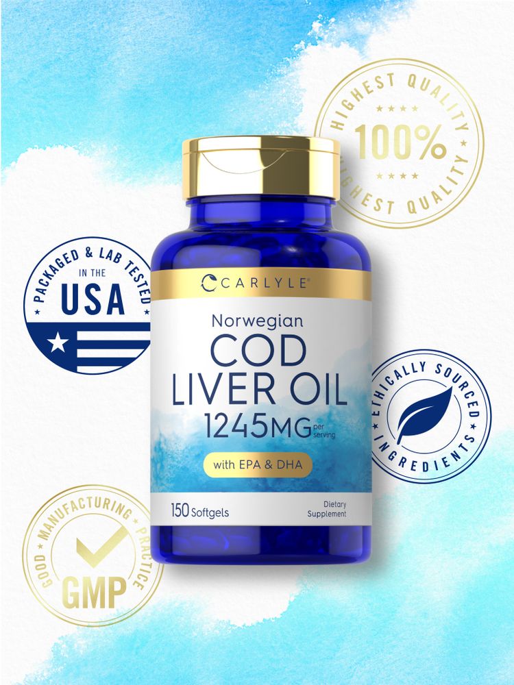 Cod Liver Oil 1245mg per serving | 150 Softgels