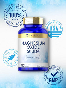 Magnesium Oxide 500mg | 120 Capsules