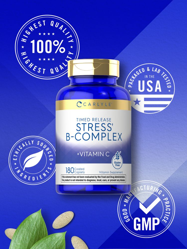 Vitamin B-Complex with Vitamin C | 180 Caplets
